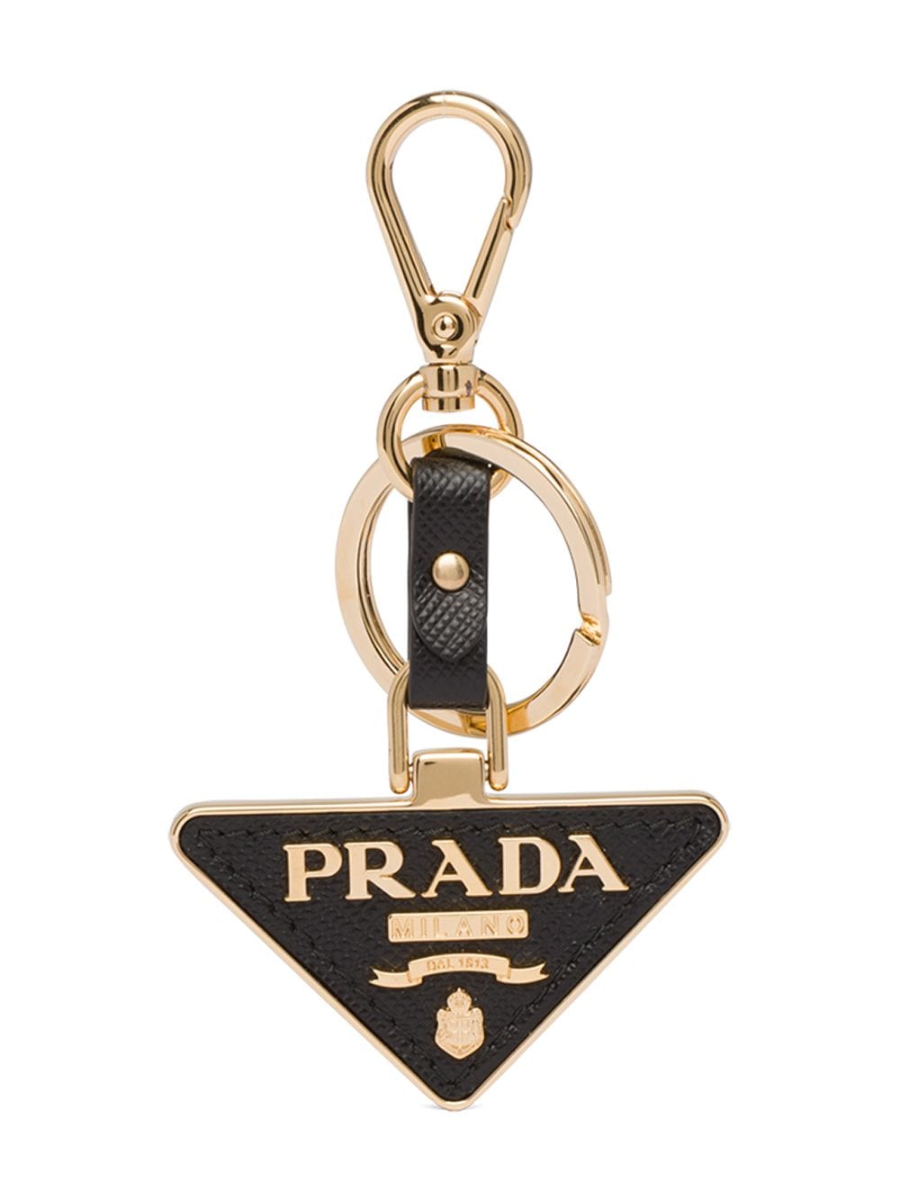 Prada Sleutelhanger met logo - Zwart