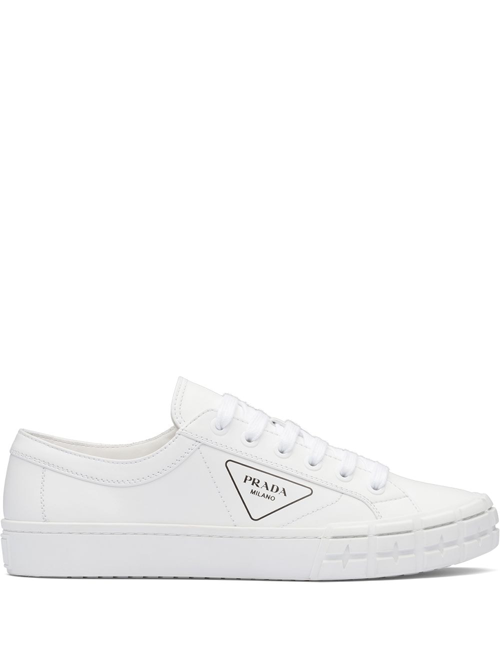 Prada Sneakers met logoprint - Wit