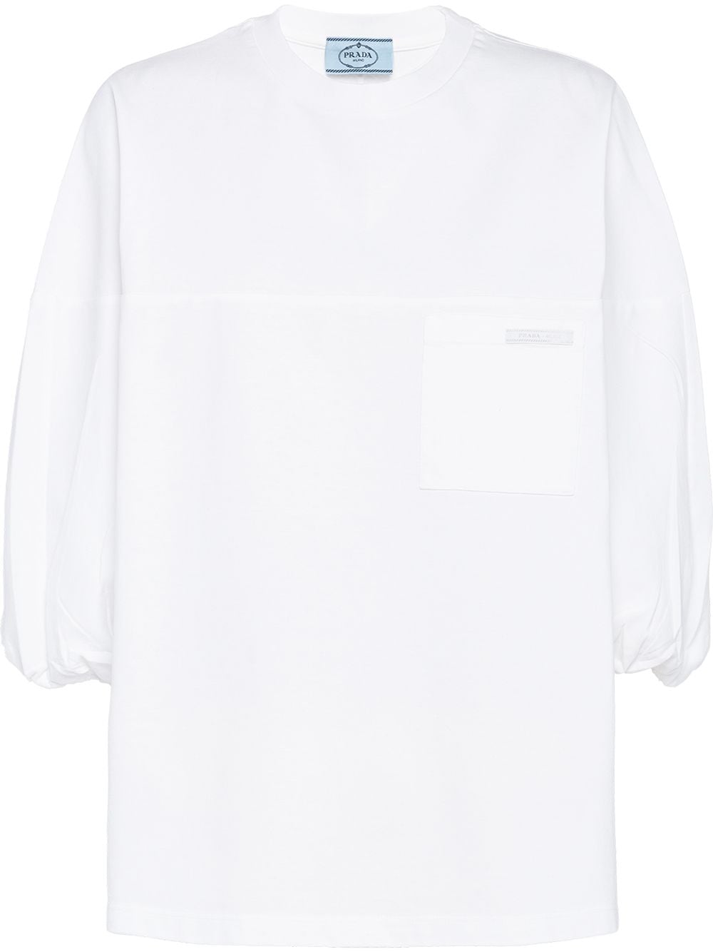 Prada T-shirt met pofmouwen - Wit