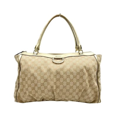 Pre-owned Canvas gucci-bags Gucci Vintage , Beige , Dames