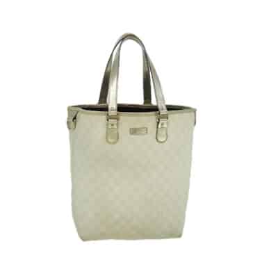 Pre-owned Canvas gucci-bags Gucci Vintage , White , Dames