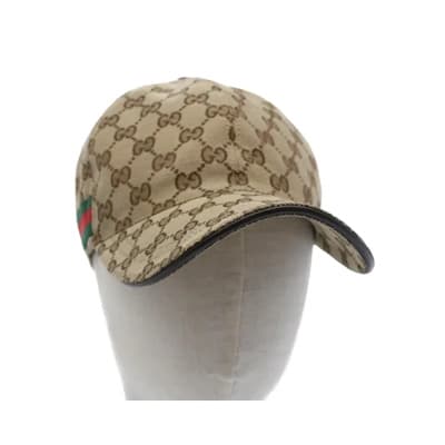 Pre-owned Canvas hats Gucci Vintage , Beige , Dames