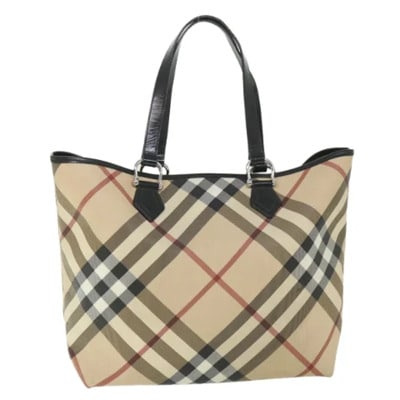 Pre-owned Canvas shoulder-bags Burberry Vintage , Beige , Dames