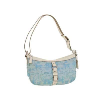 Pre-owned Canvas shoulder-bags Coach Pre-owned , Blue , Dames