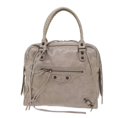 Pre-owned Leather balenciaga-bags Balenciaga Vintage , Gray , Dames