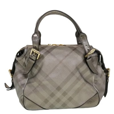 Pre-owned Leather burberry-bags Burberry Vintage , Gray , Dames