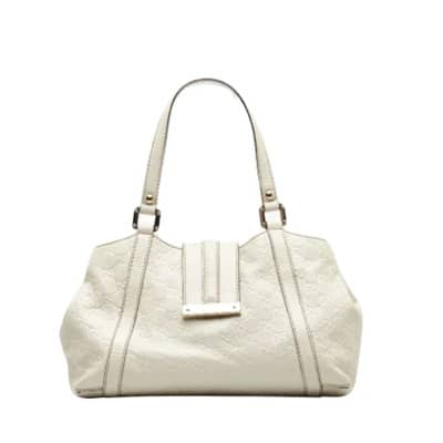 Pre-owned Leather gucci-bags Gucci Vintage , White , Dames