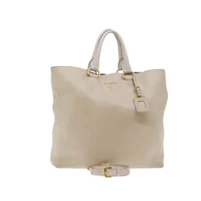 Pre-owned Leather prada-bags Prada Vintage , Beige , Dames