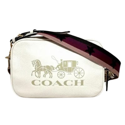 Pre-owned Leather shoulder-bags Coach Pre-owned , White , Dames