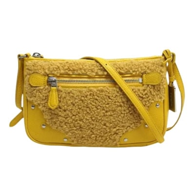 Pre-owned Leather shoulder-bags Coach Pre-owned , Yellow , Dames