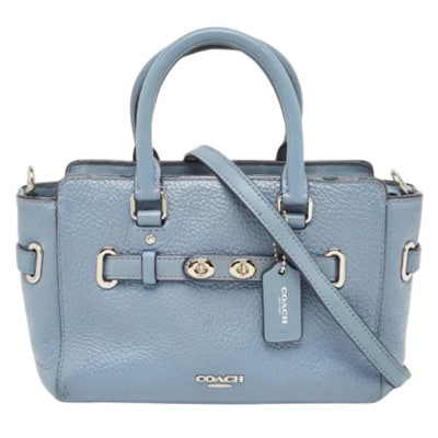 Pre-owned Leather totes Coach Pre-owned , Blue , Dames