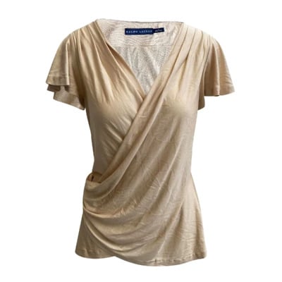 Pre-owned Silk tops Ralph Lauren Pre-owned , Beige , Dames