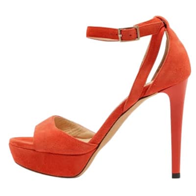 Pre-owned Suede sandals Jimmy Choo Pre-owned , Orange , Dames