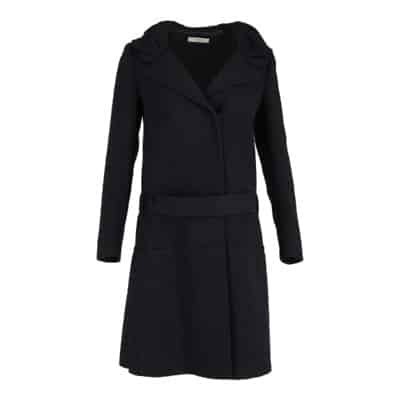 Pre-owned Wool outerwear Prada Vintage , Black , Dames