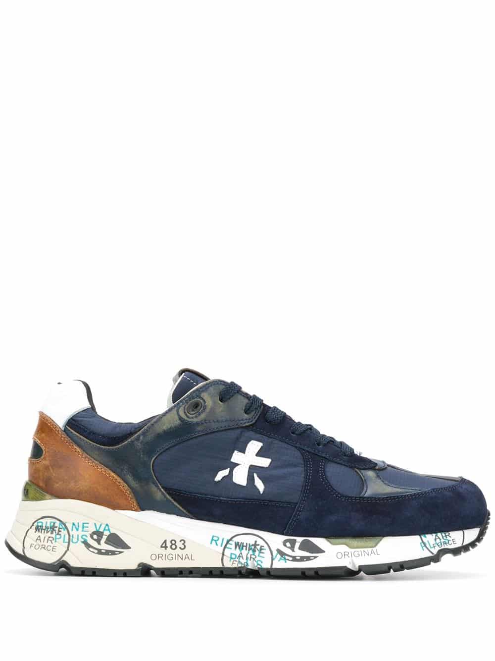 Premiata Mase sneakers met print - Blauw