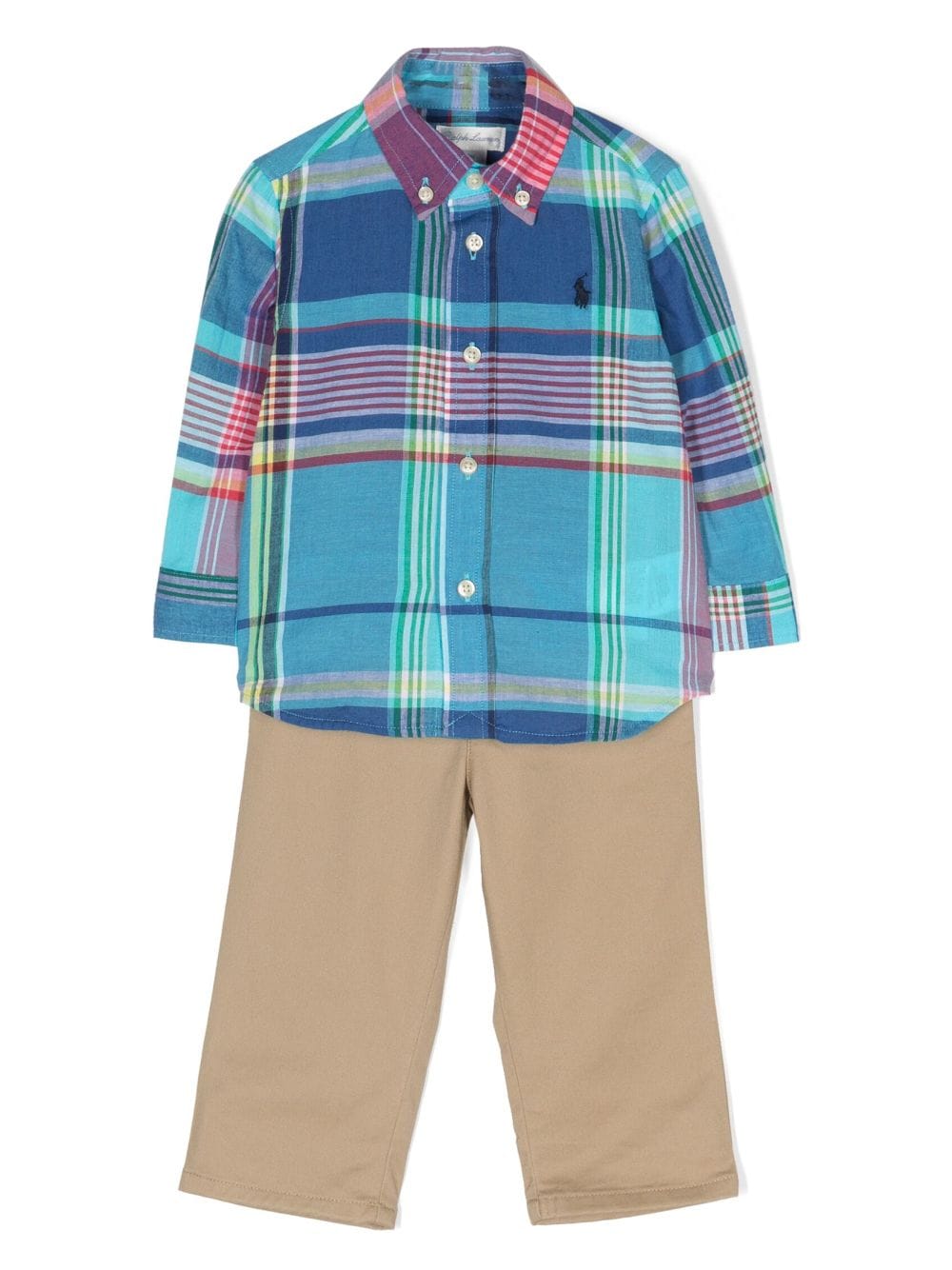 Ralph Lauren Kids Geruite broek - Blauw