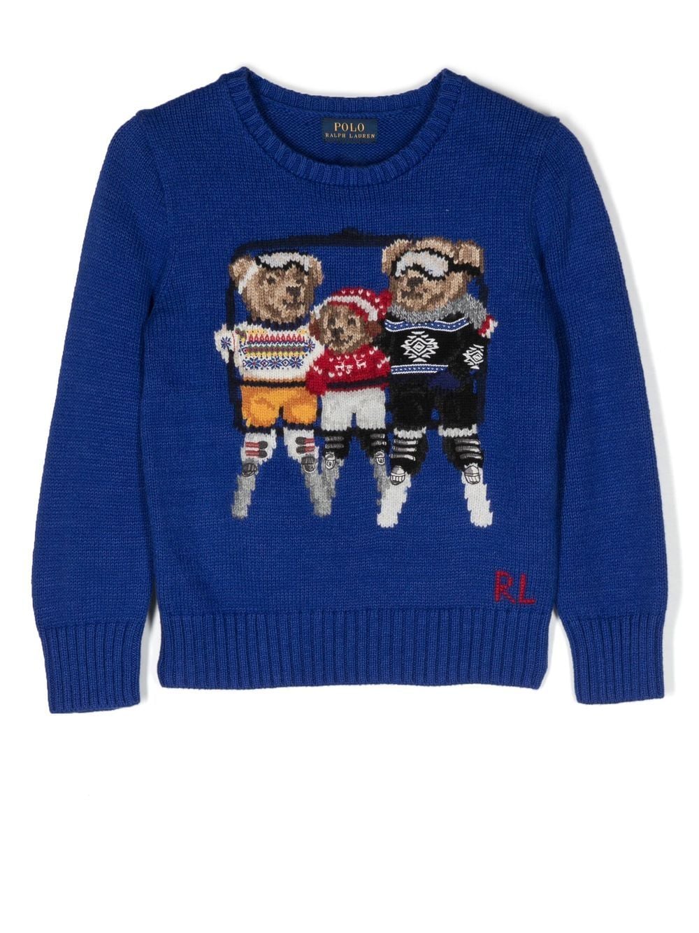 Ralph Lauren Kids Intarsia trui - Blauw