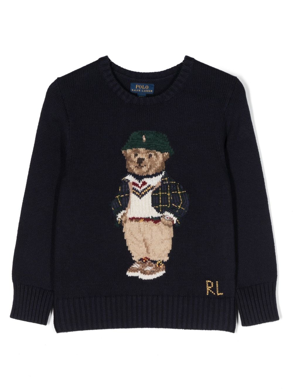 Ralph Lauren Kids Intarsia trui - Blauw