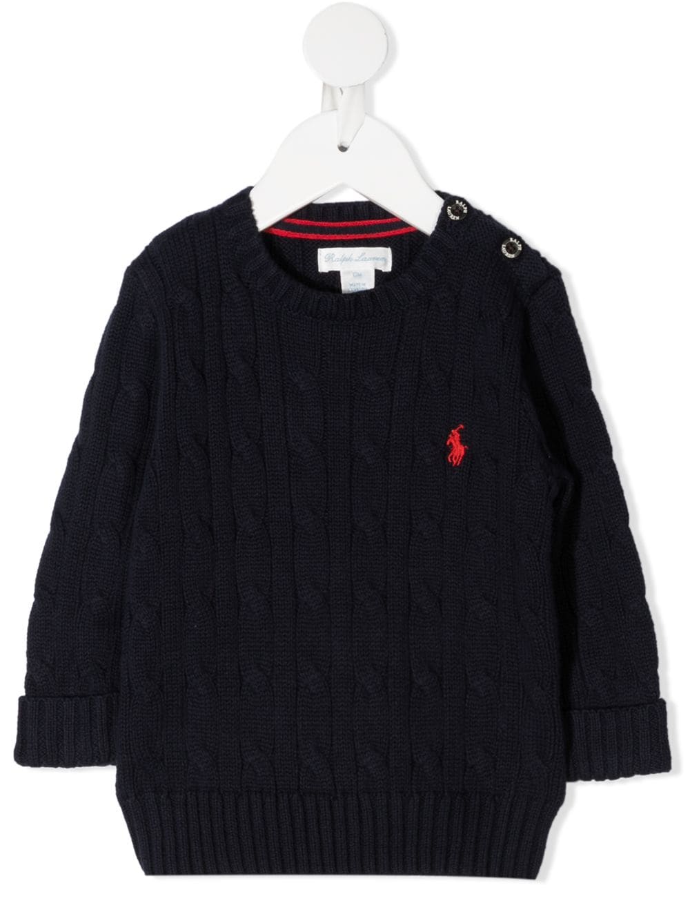 Ralph Lauren Kids Kabelgebreide trui - Blauw