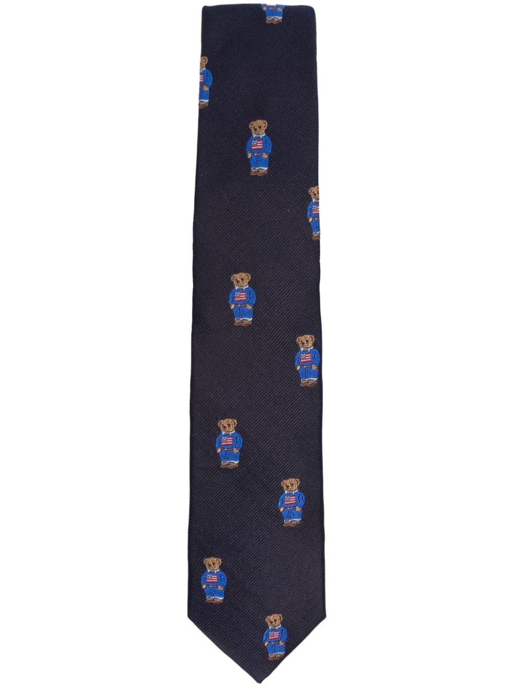 Ralph Lauren Kids Muts met Leo teddybeerprint - Blauw