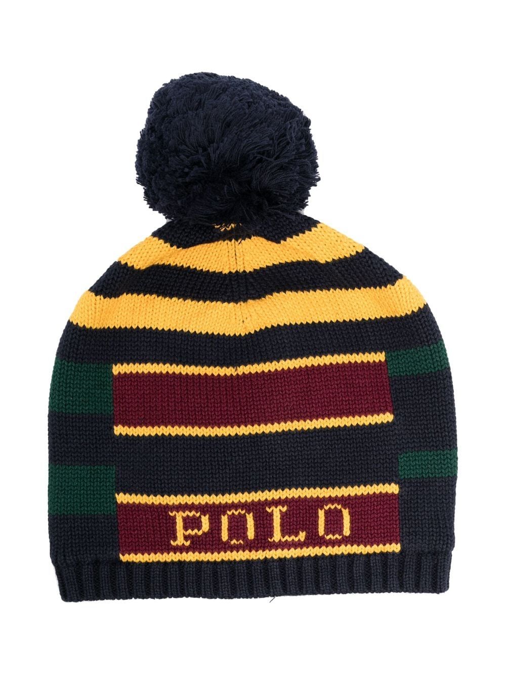 Ralph Lauren Kids Muts met intarsia logo - Blauw