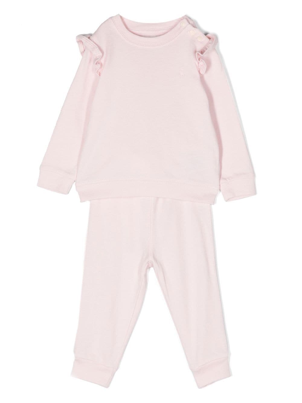 Ralph Lauren Kids Trainingspak met ruches - Roze