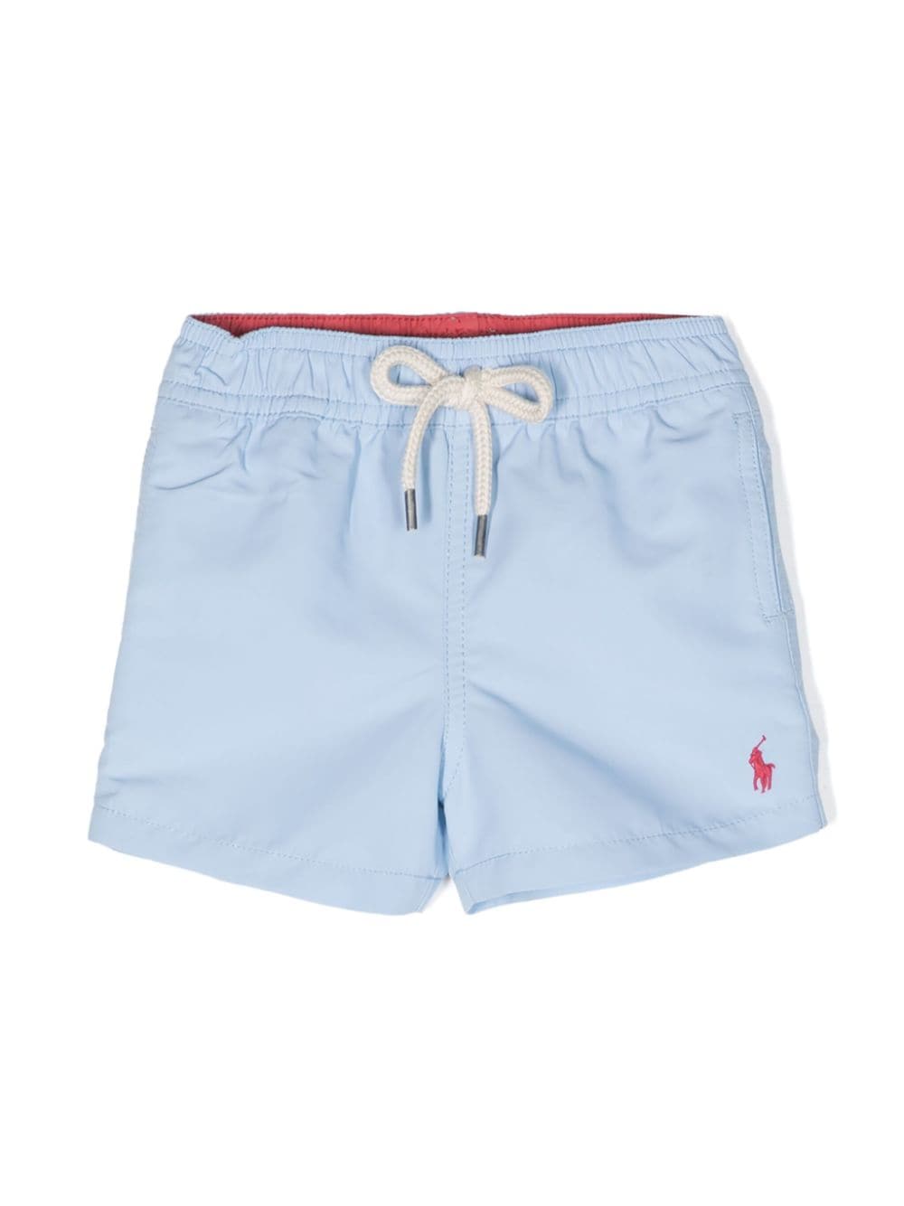 Ralph Lauren Kids Zwembroek met elastische tailleband en geborduurd logo - Blauw