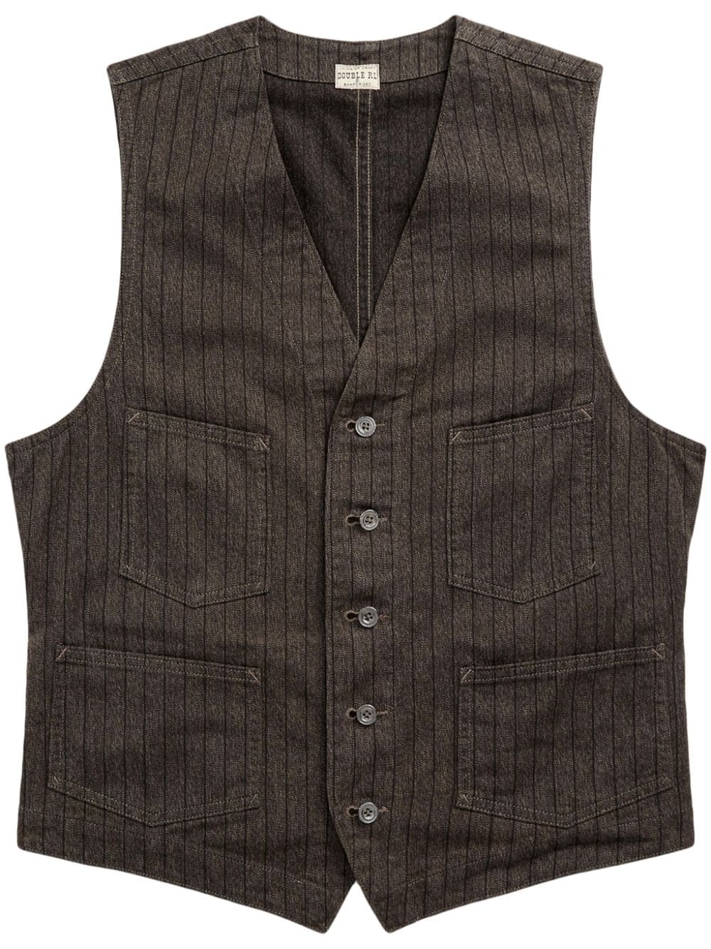 Ralph Lauren RRL Gilet met krijtstreep van katoen-twill - Zwart