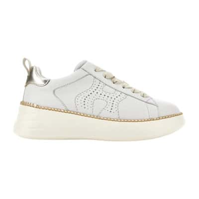 Rebel Leren Sneakers Hogan , White , Dames