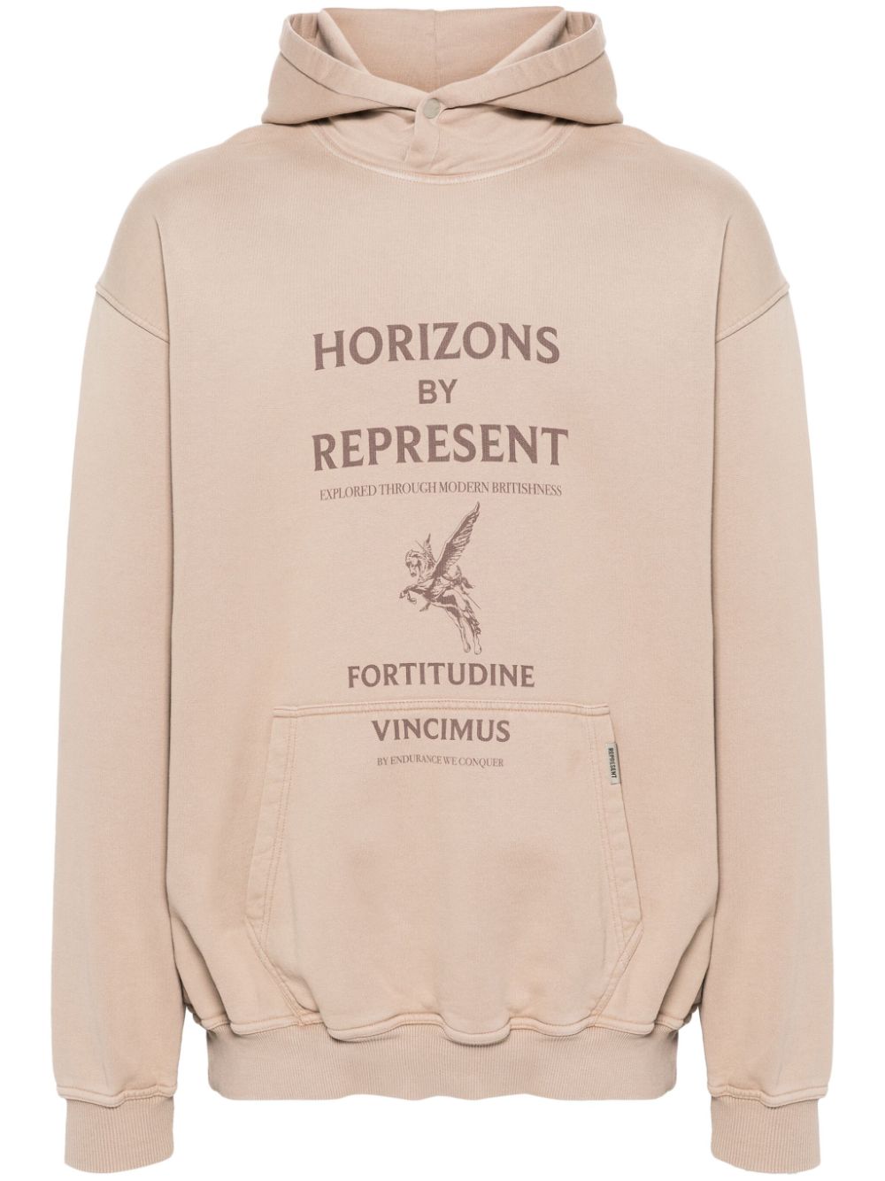 Represent Hoodie met logoprint - Beige