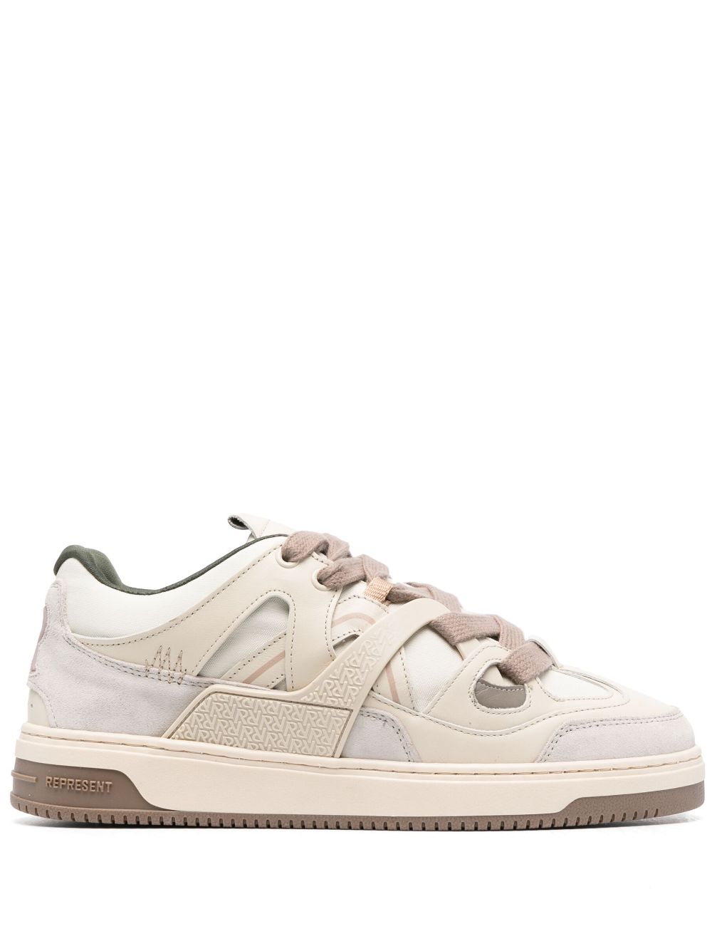 Represent Sneakers met vlakken - Beige