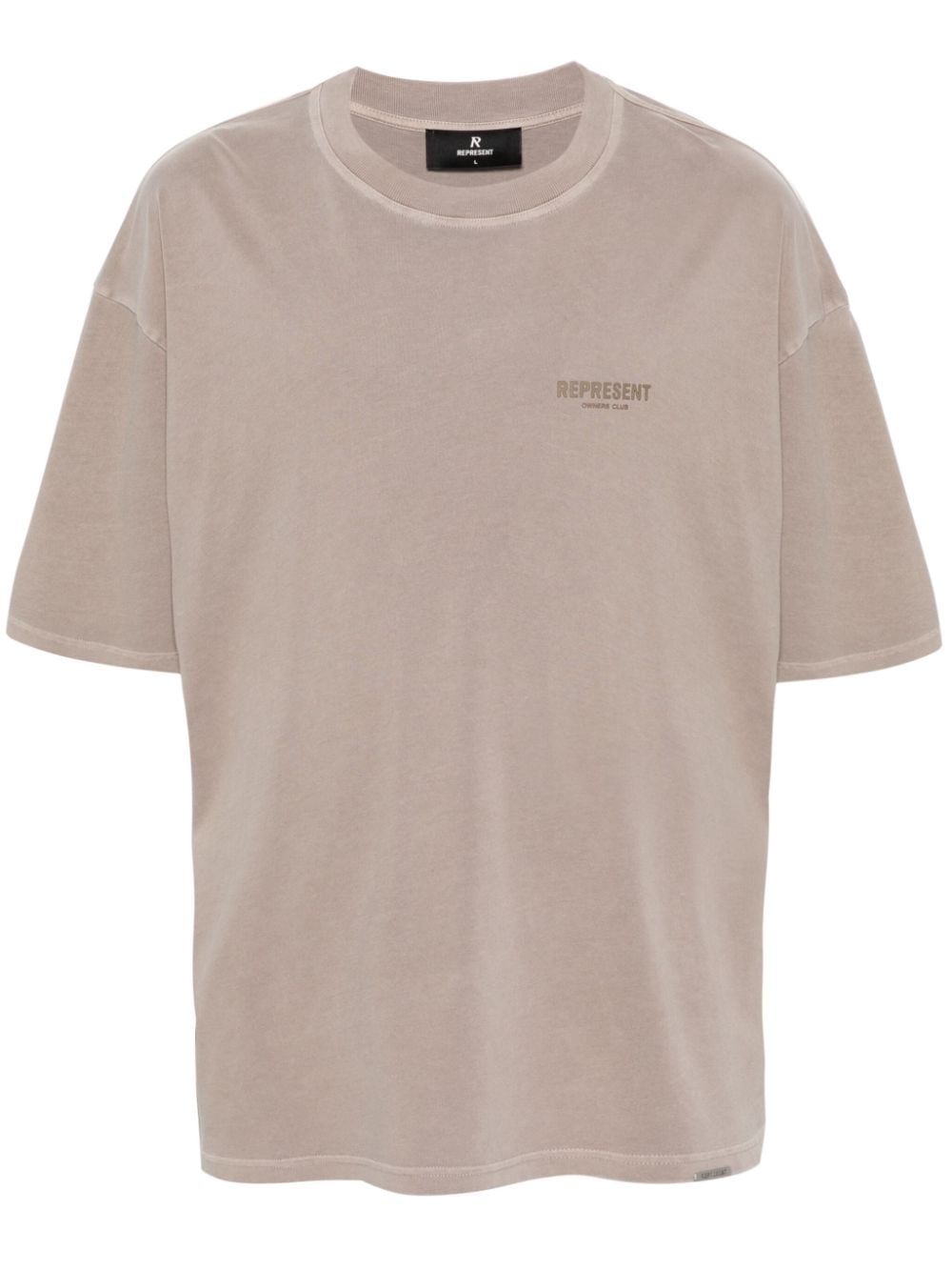 Represent T-shirt met logopatch - Beige