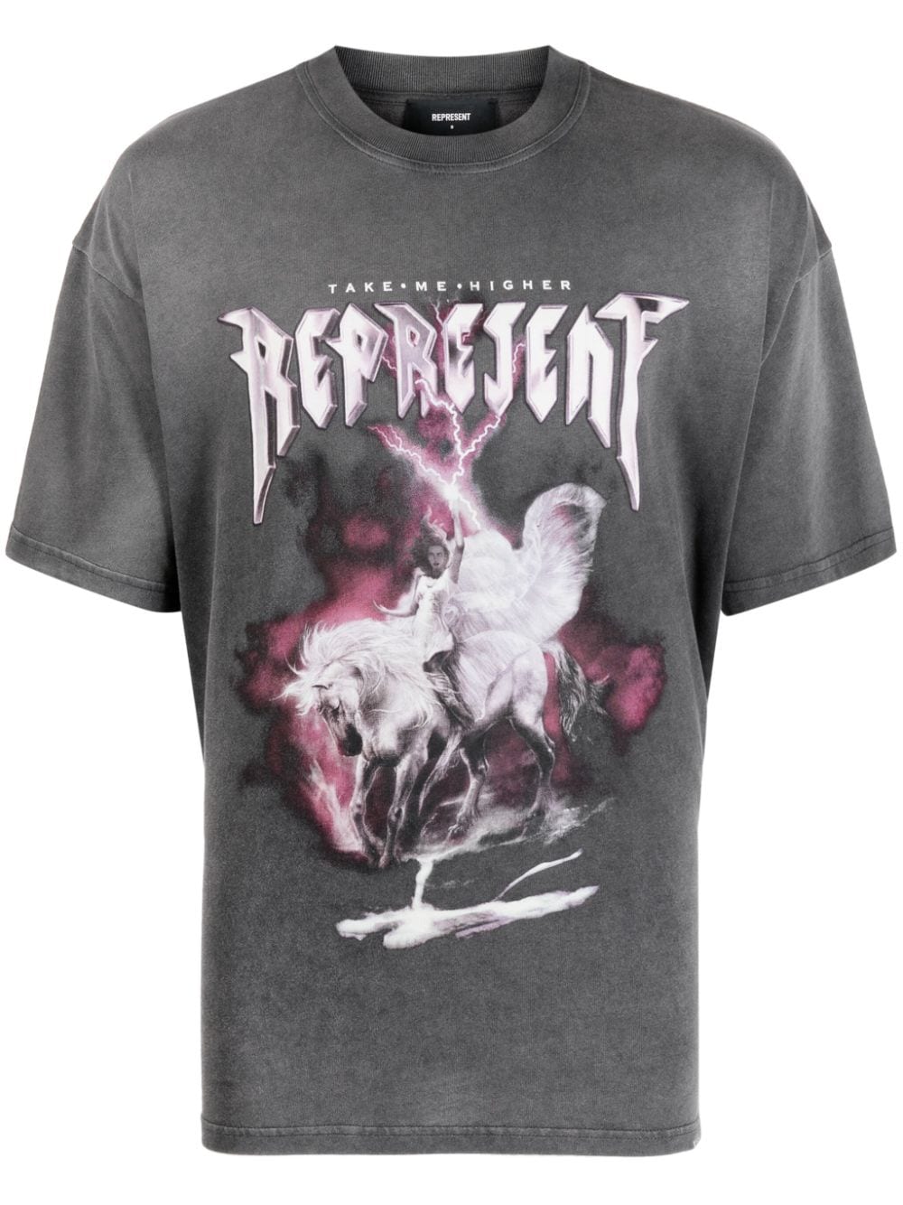 Represent T-shirt met print - Grijs