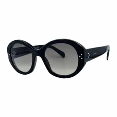 Retro Ovale Zonnebril met Polkadots Celine , Black , Dames