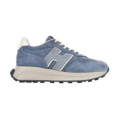 Retro-geïnspireerde Hogan H641 Sneakers Hogan , Blue , Dames