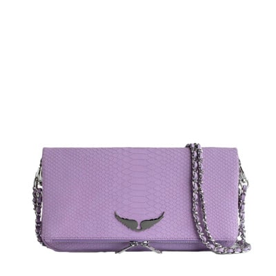 Rock Soft Savage Clutch Zadig & Voltaire , Purple , Dames