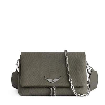 Rocky Soft Savage Groene Leren Tas Zadig & Voltaire , Green , Dames