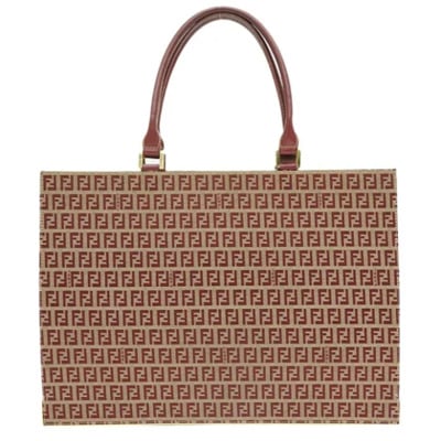 Rode Canvas Fendi Tote Tas Fendi Vintage , Red , Dames