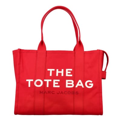 Rode Canvas Tote Tas met Handvatten Marc Jacobs , Red , Dames