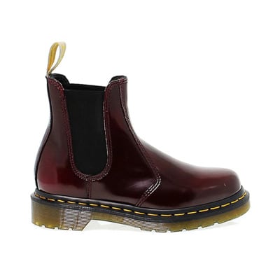 Rode Ecoleather Enkellaars met Elastische Band Dr. Martens , Red , Dames