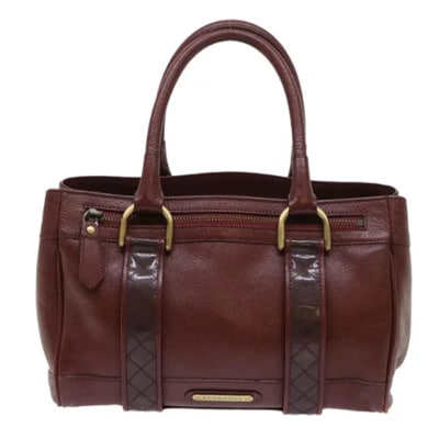 Rode Leren Burberry Tas Burberry Vintage , Red , Unisex