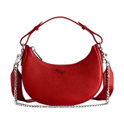 Rode Moonrock Power Leren Tas voor Vrouwen Zadig & Voltaire , Red , Dames