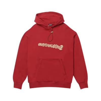 Rode Spiral Hoodie Jacquemus , Red , Heren