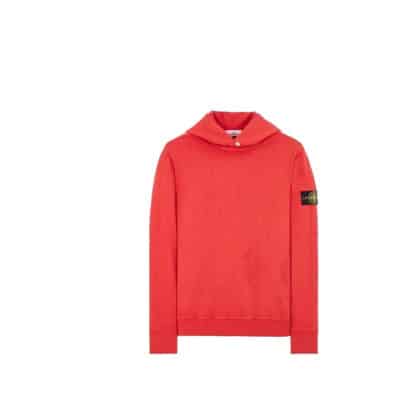 Rode hoodie met Old behandeling Stone Island , Red , Heren