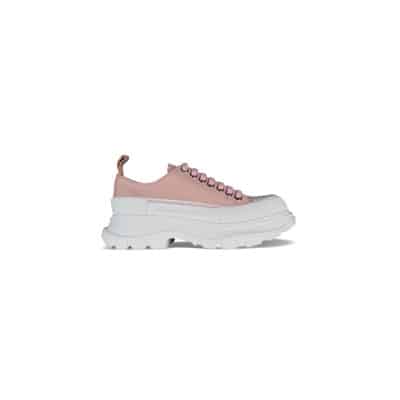 Roze Canvas Lage Sneakers Alexander McQueen , Pink , Dames