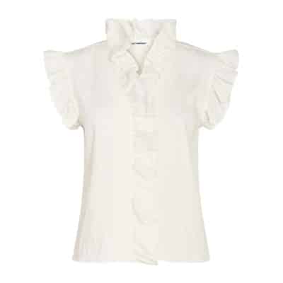 Ruches Top Blouse Wit Co'Couture , White , Dames