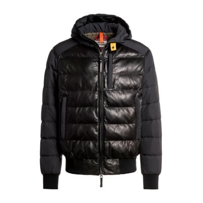 SLY Mix Leren en Nylon Jas Parajumpers , Black , Heren