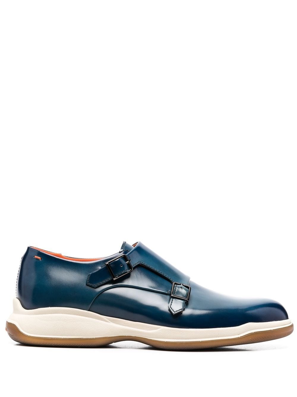 Santoni Schoenen met dubbele gesp - Blauw