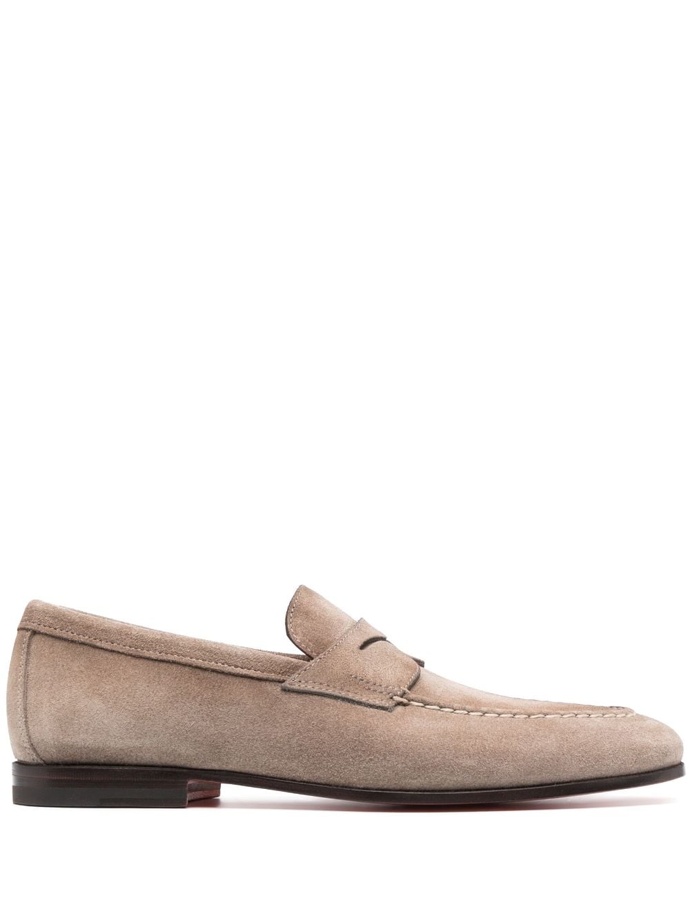 Santoni Suède loafers - Bruin