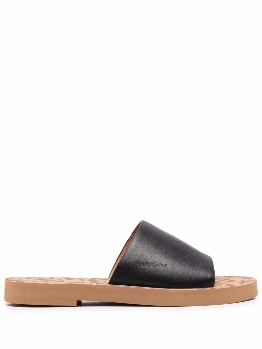 See by Chloé Leren slippers - Zwart